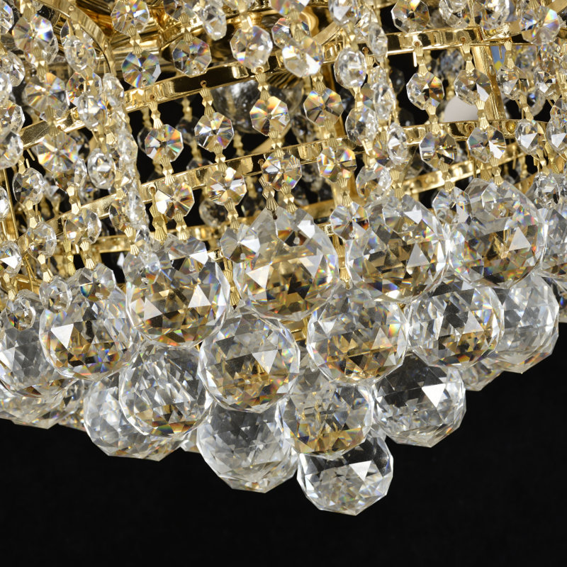 Lustre empire 9 lumières Zofia, Or