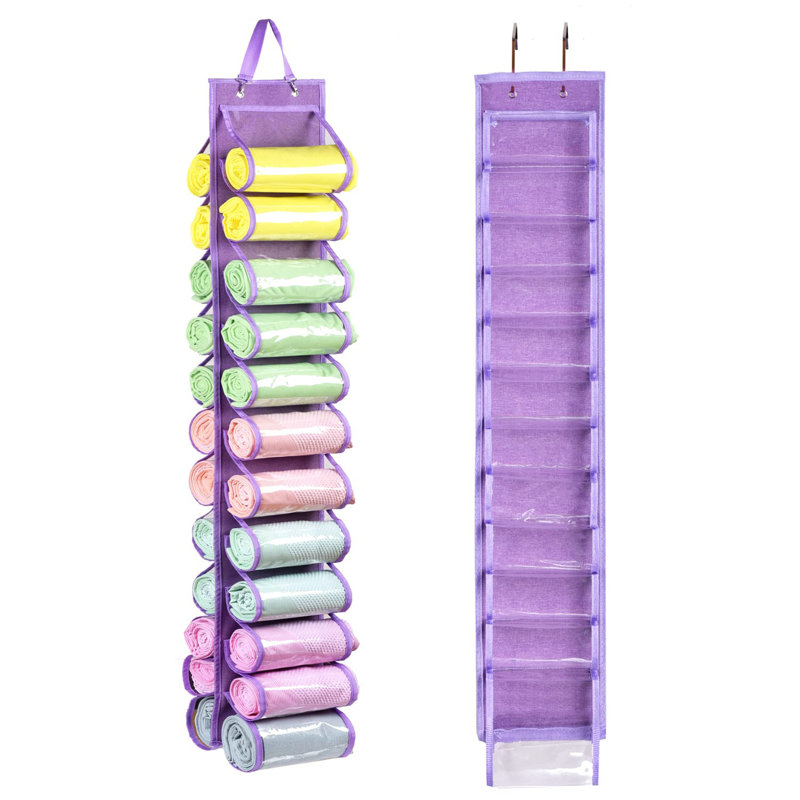 Porte-rouleau pliable pour vêtements, Mauve