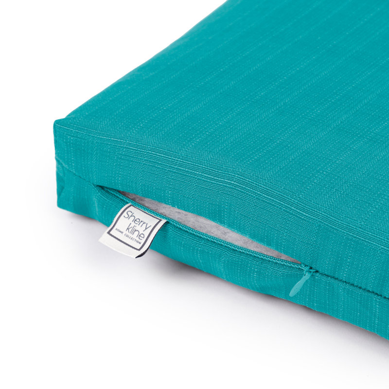Tailored. Modern Look Seat Cushion With Zipper And Padded Polyester Fill., Peacock