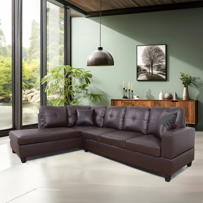 Canapé modulaire en cuir 2 pièces Bakos