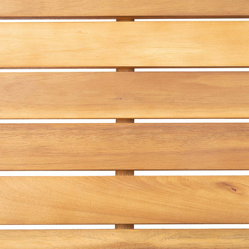 Table d'appoint d'extérieur à lattes ouvertes, Teck