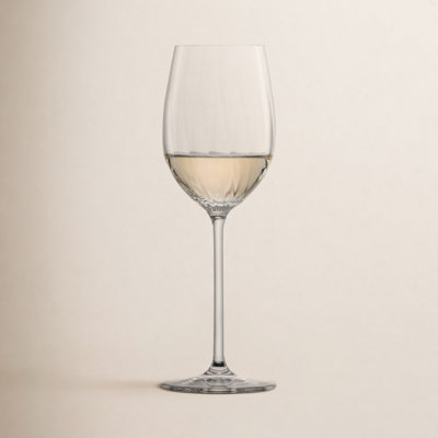 Prizma Ribbed Crystal White Wine Glass