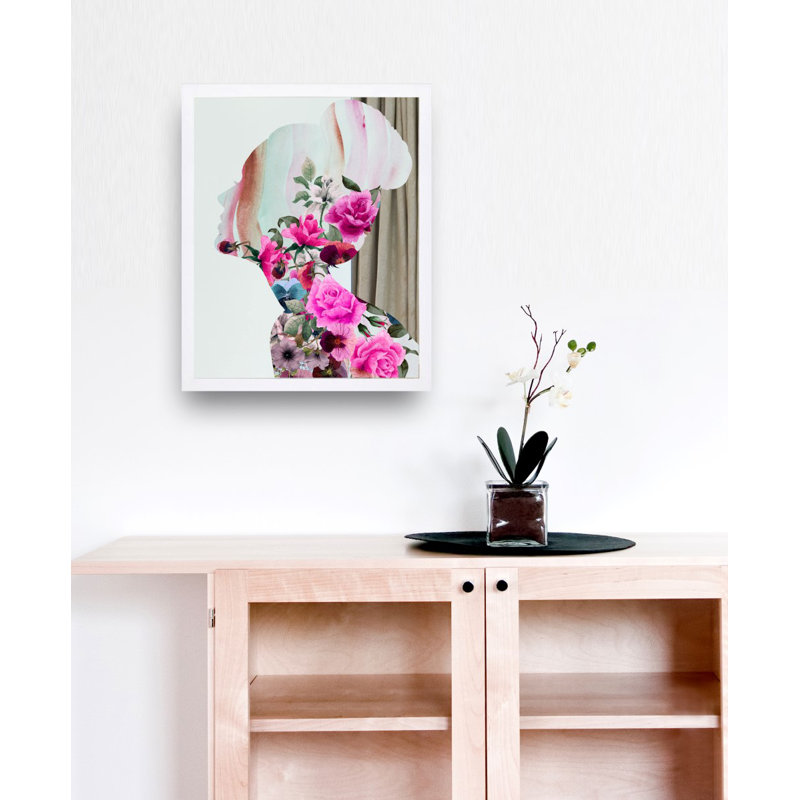 Flower Female Silhouette Painting