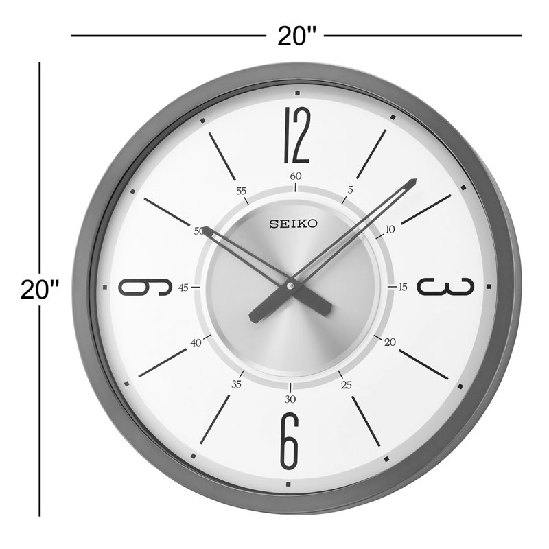 QXA759BLH Wall Clock, Brown, White