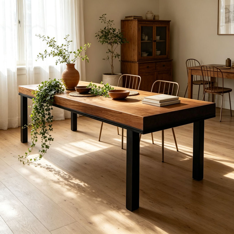 Rectangular Solid Wood Dining Table