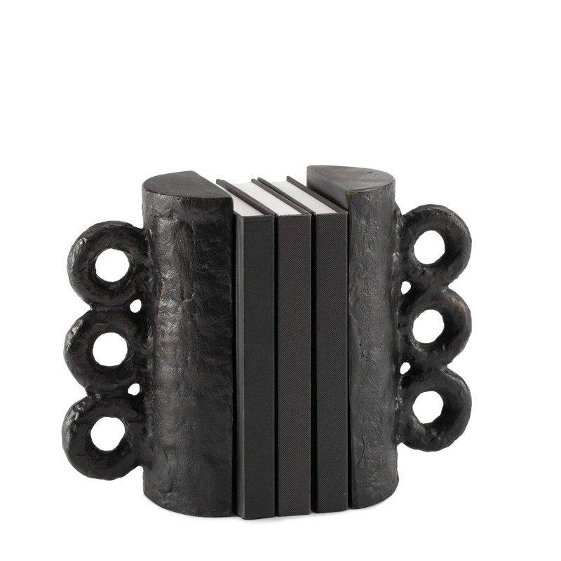 Chandra Bookend Set, Black
