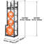 Porte-bouteilles d'azote pour différentes tailles - dimensions de 15,55 x 12,99 x 49,8 po, compatible avec 1 réservoir de 50 lb, 2 réservoirs de 30 lb et plus, revêtement de protection en acier au carbone, tablettes inclinées pour le réfrigérant à mouvement