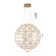 115 - Light Unique Gold Honeycomb ORB Dimmable LED Chandelier With White Acrylic Diffusers
