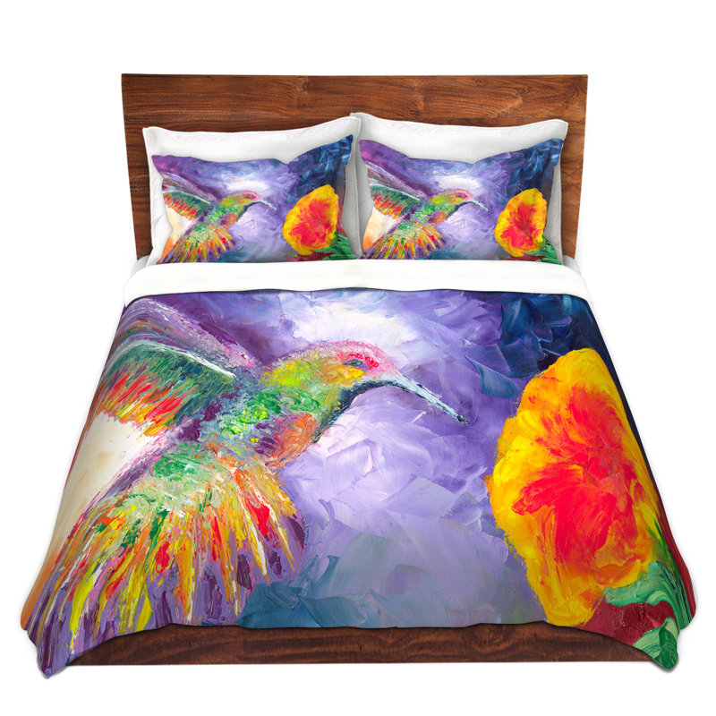 Ensemble de housse de couette en vol fantaisie, 1 housse simple + 1 taie standard