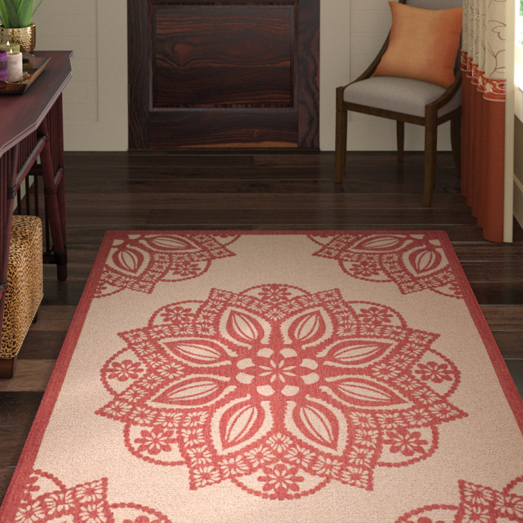 Tapis beige / rouge Arneshia