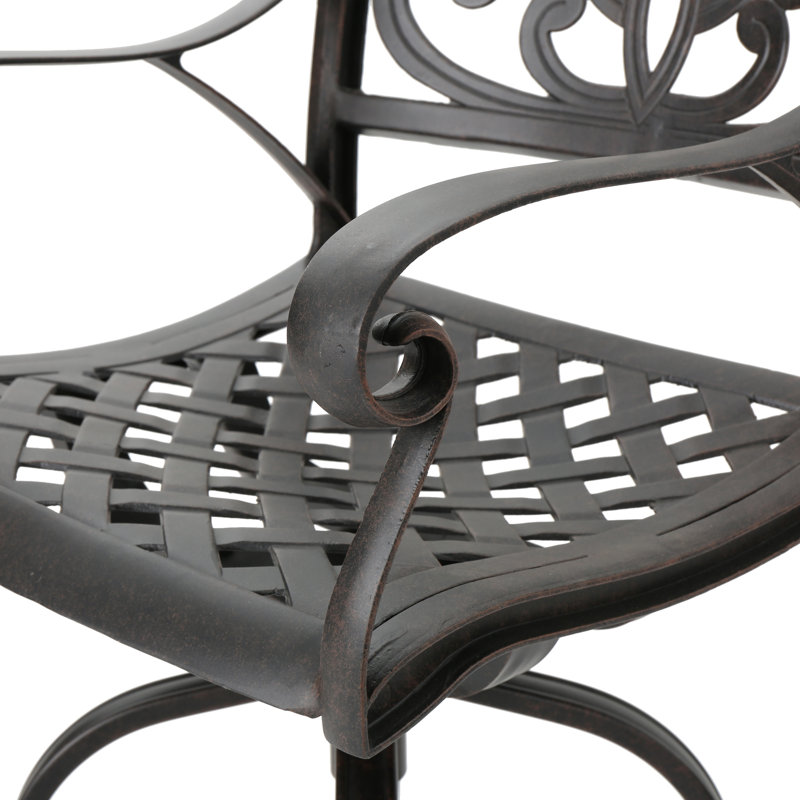 Creigh Metal Outdoor 29.5'' Bar Stool