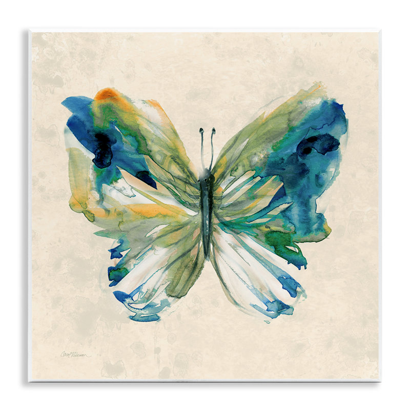 Plaque murale Vivid Abstract Butterfly Wings, design par Carol Robinson