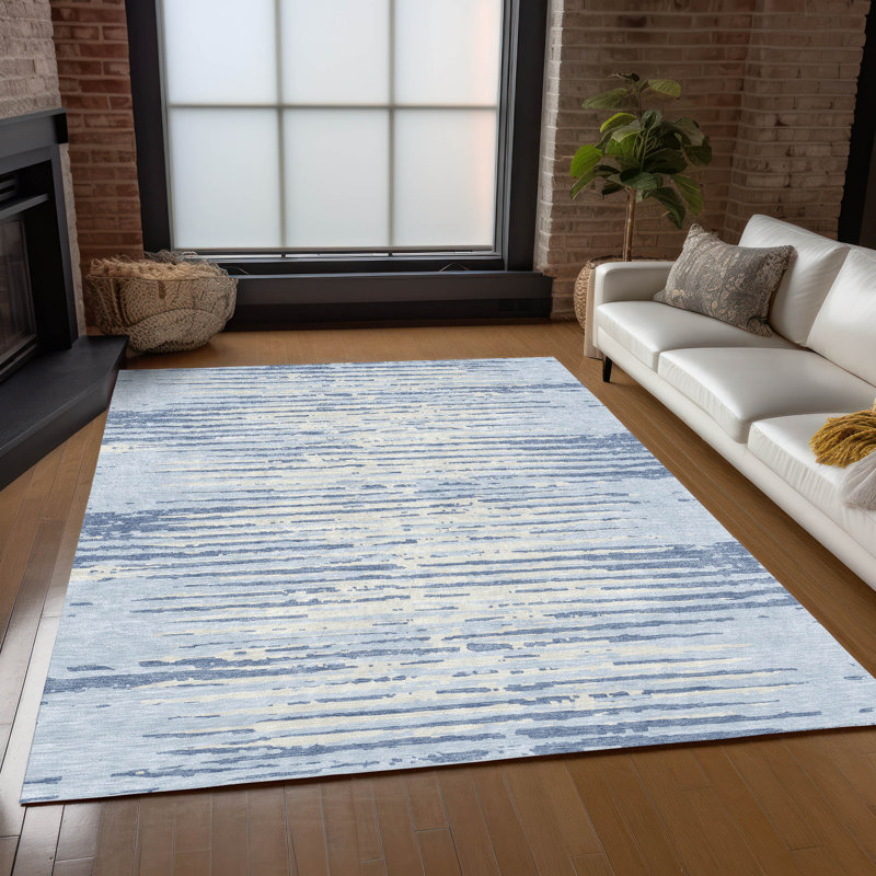 Malek Indoor/Outdoor Area Rug with Non-Slip Backing, Rectangle 9' x 12'