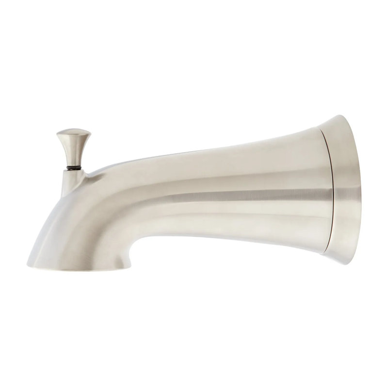 Signature Hardware Provincetown Tub Spout with Diverter, Brushed Nickel