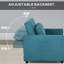 Nencho Square Arm 2 Seater Sofa Bed-1862351109