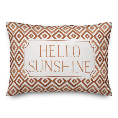 Housse de coussin rectangulaire d'extérieur Hello Sunshine