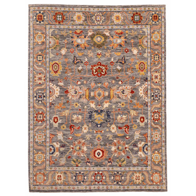 Modern Oushak Grey Rug 7'11" x 10'3"