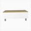 Table basse à plateau relevable Levan Gambia, quatre pieds - blanc / chêne clair