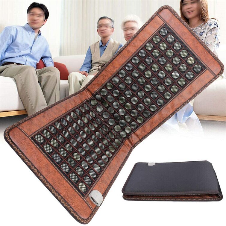heated mat therapy jade stone bed mattress Infrared Heated therapy heating  jade mattress good sleeping eye cover 50*150CM