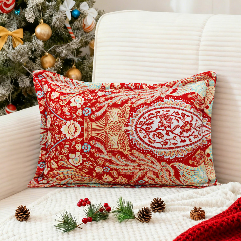 Toile matelassée couvre-oreiller ferme campagne française rétro imprimé motif décoratif carré pour la maison canapé chambre à coucher lit décor 1PC 