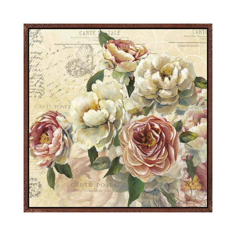 Scented Letter I by Carol Robinson - Print on Canvas, Classic Brown Wood Framed, 45.72 cm H x 45.72 cm W