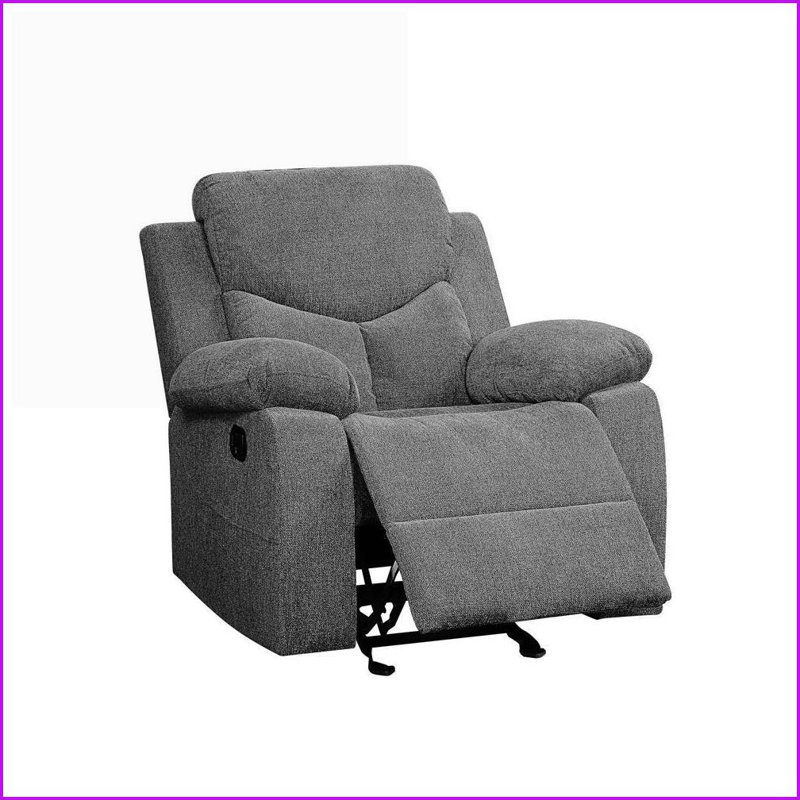 Fauteuil inclinable et oscillant inclinable moderne avec loquet externe | Gris | Chenille