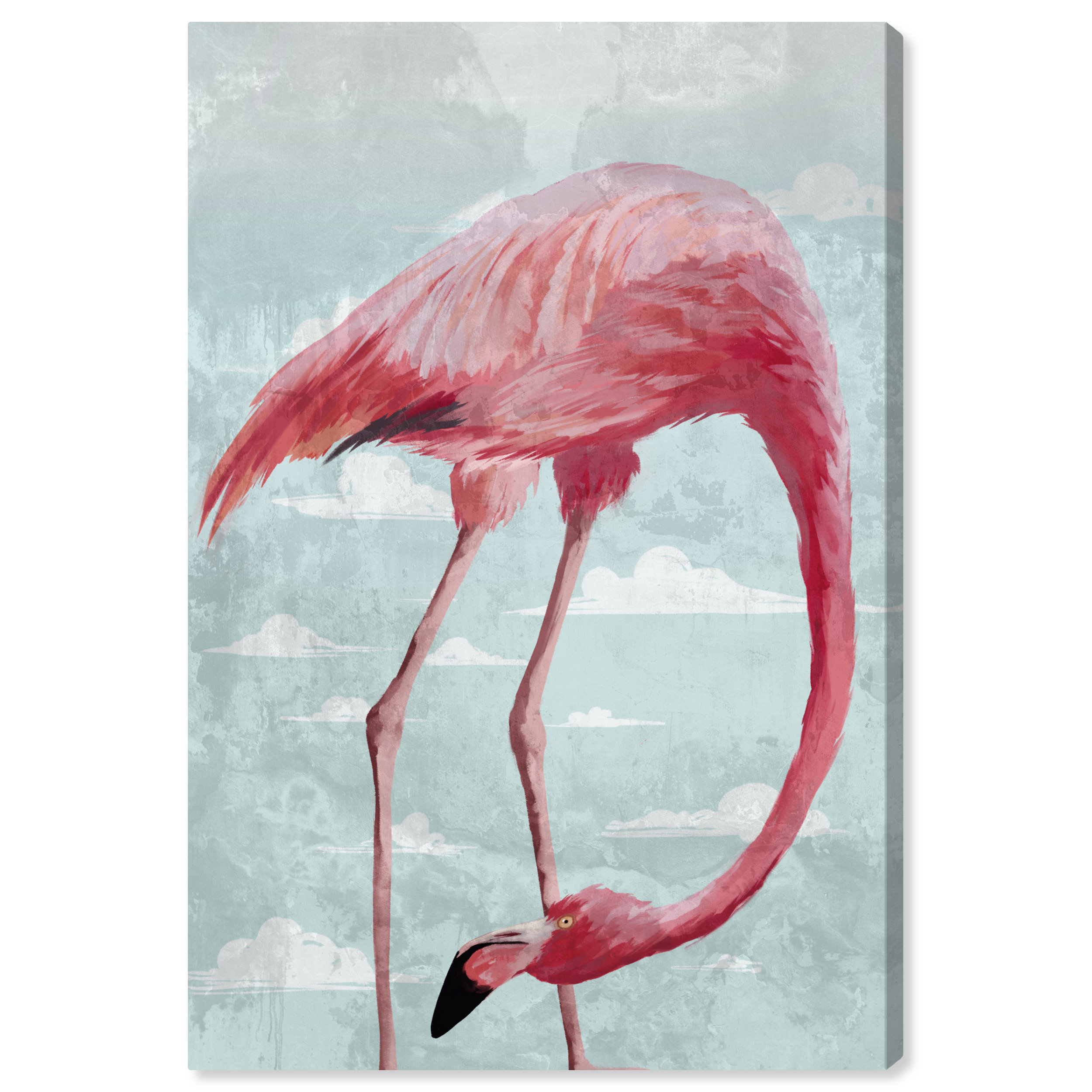 Vintage Flamingo Painting