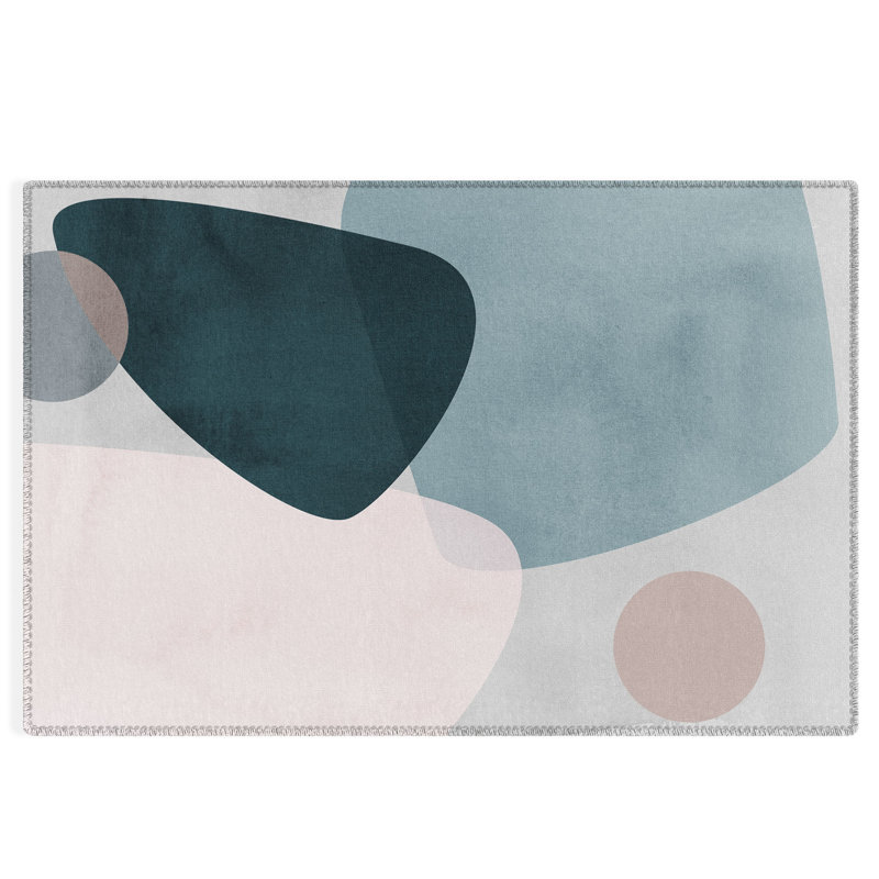 Tapis rectangulaire avec envers antidérapant Jalynn, Rectangle 5 pi x 7 pi