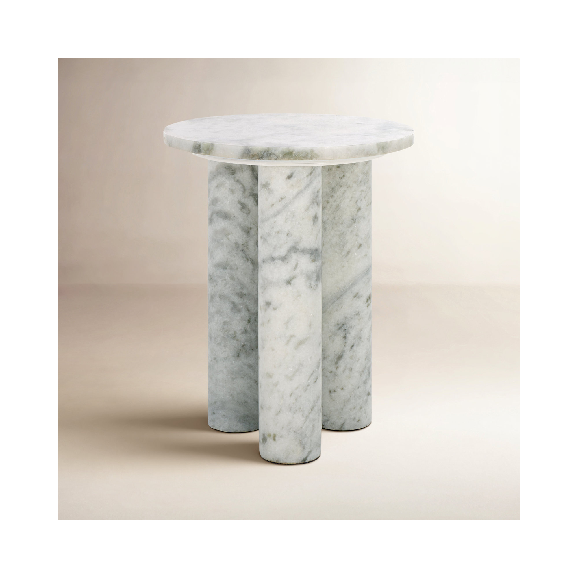 Izel End Table, White