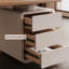 Bureau en bois massif de couleur crème au design simple-1090428643