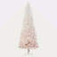 Sapin de Noël artificiel de 6 pi avec lumières réalistes et base en acier, rose et blanc-118034131