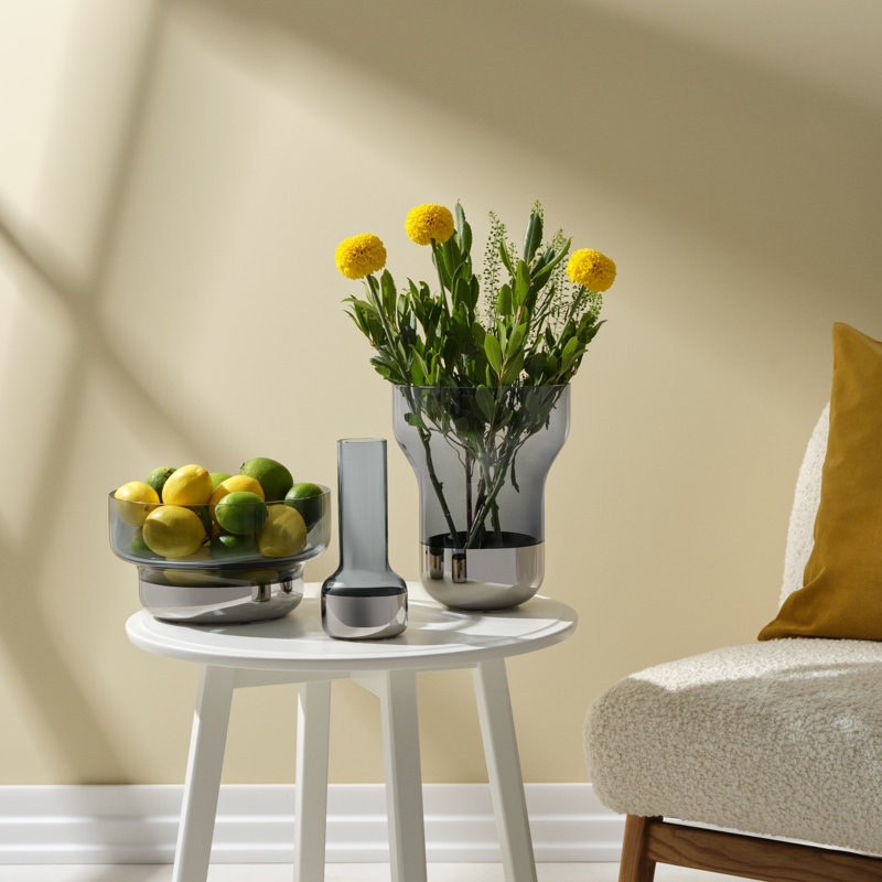 Vase contour bleu acier - Platine
