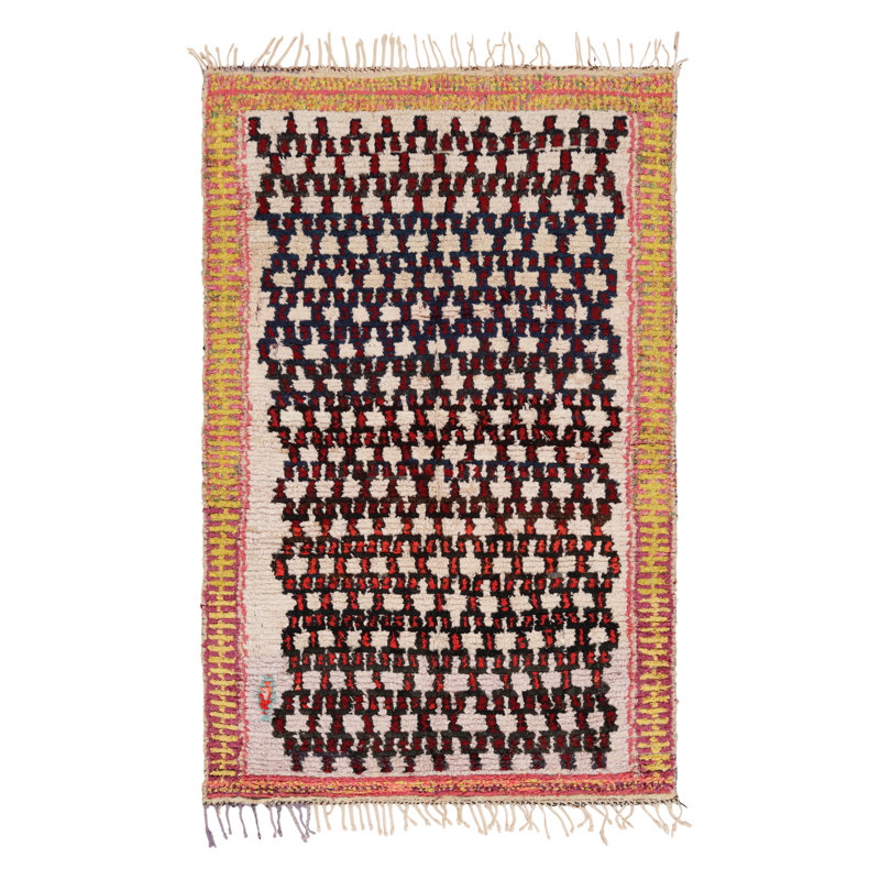 Vintage One-of-a-Kind 4'2X6'5 Hand Knotted Area Rug