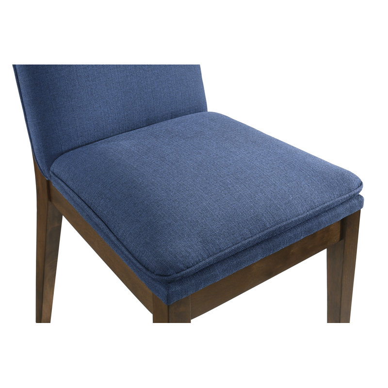 Chaise parsons rembourrée Carlyssia, Bleu