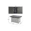 Extendable Rectangle Aluminum Alloy Fire Pit Table, 50,000BTU