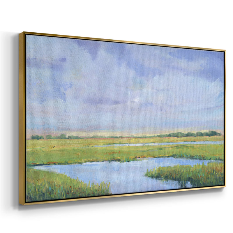 " Summer Marsh I ", 27" H x 41" W x 2" D, Gold