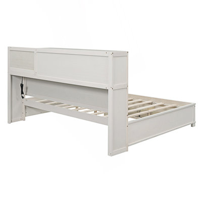 Full Size Daybed With 3 Storage Drawers And A Set Of Sockets And Usb Ports, Day Bed