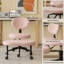 Chaise de bureau ergonomique multi-positions avec pieds croisés pour adultes, méditation pivotante et chaise de bureau avec support pour le dos et base roulante