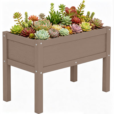 Elevated Planter Outdoor Planter Box Raised Garden Bed with Leg Middle Size