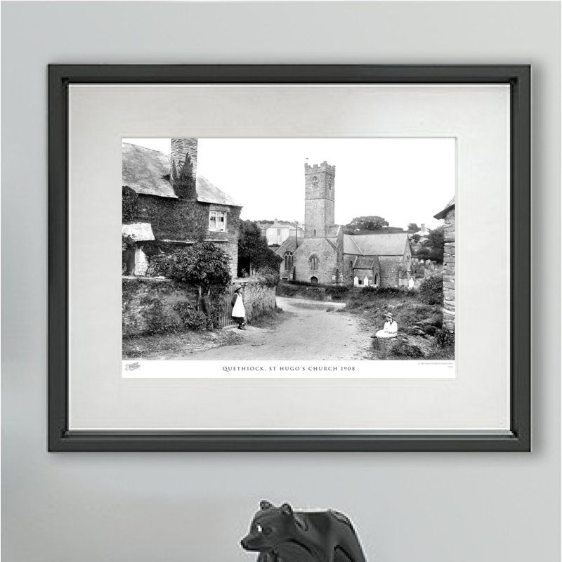 Quethiock, St Hugos Church 1908 - Single Picture Frame Print, 60cm H x 80cm W x 2.3cm D