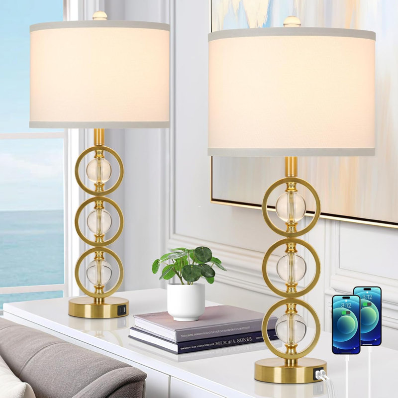 Crystal Bedside Table Lamp