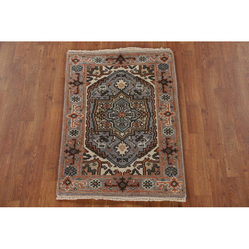 Tapis traditionnel indien gris en laine 2x3