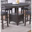 Table de salle à manger en bois massif avec quatre sièges et rangement, comme base, base ouverte, 42 po