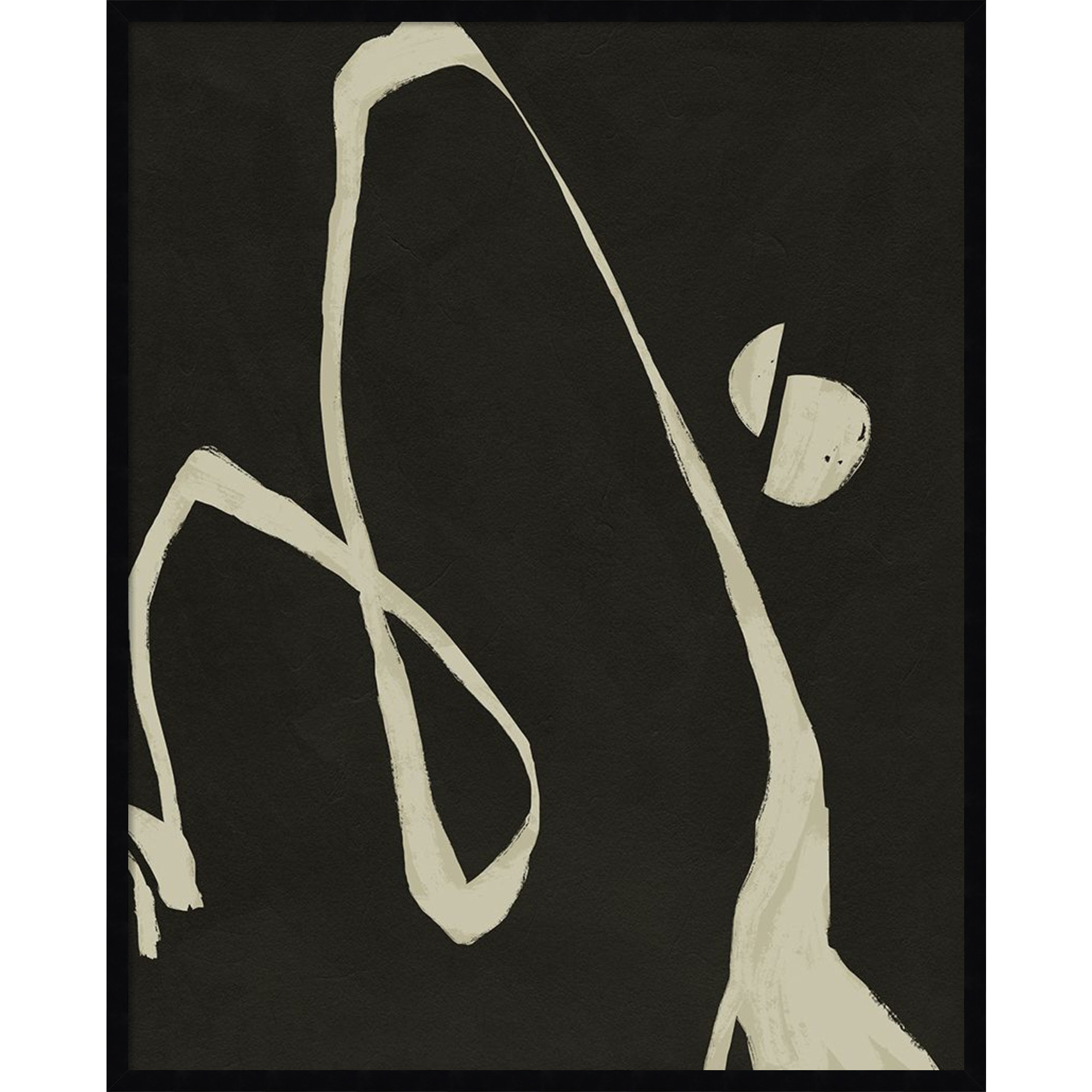 Neutral Spring II by Jacob Green, 41" H x 33" W x 1" D, Black