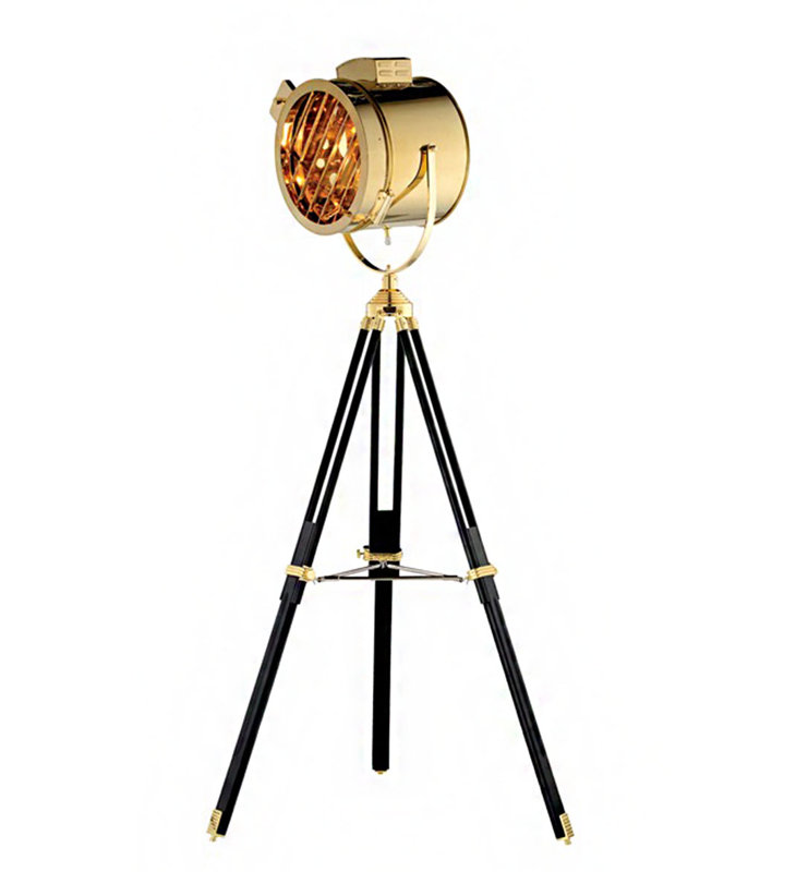 66'' H Metal Drum Lamp Shade, Gold