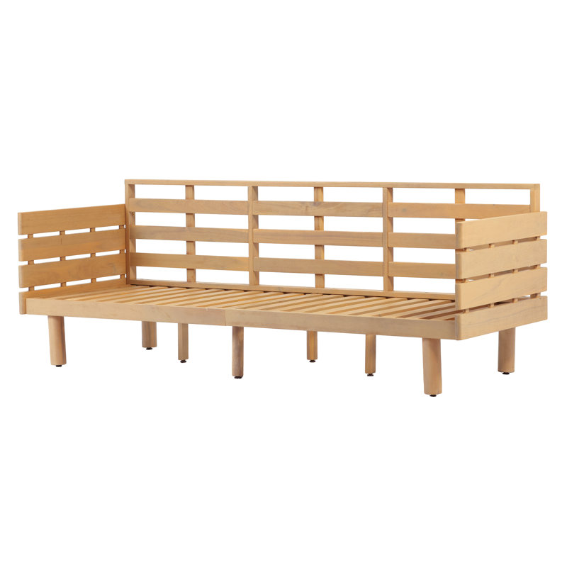 Canapé de patio extérieur moderne Mid-Century 3 places Callow