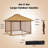  4m X 4m Pop Up Gazebo Canopy Tent W/ Netting Mesh Sidewalls