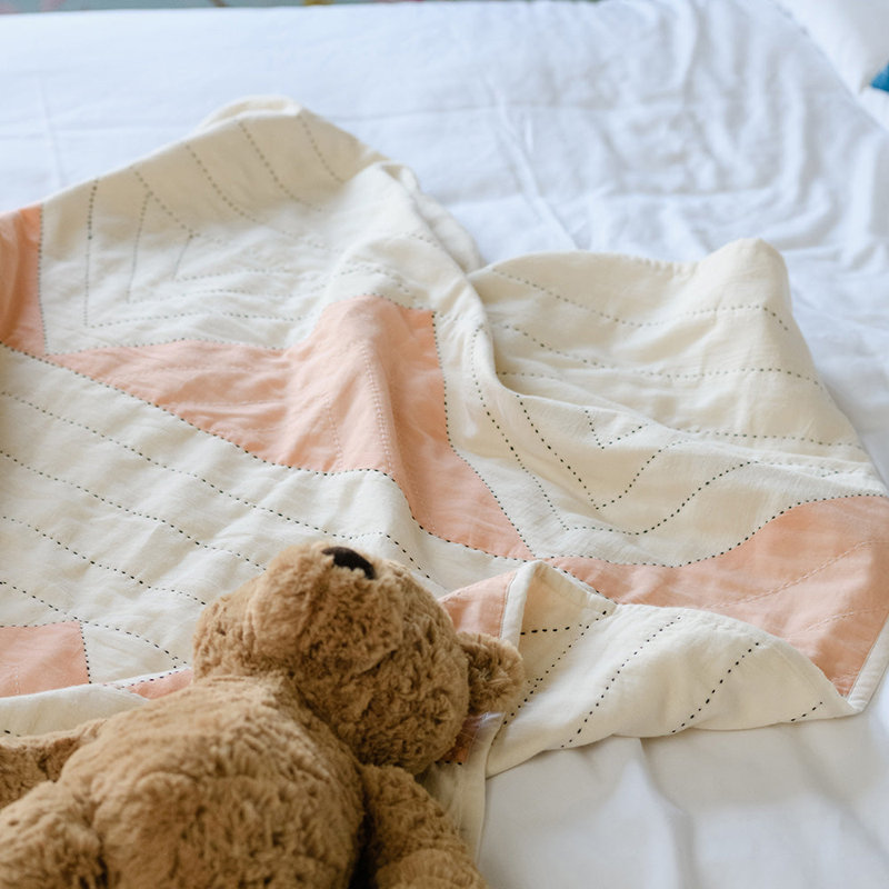 Quilted Throw Blanket, Pink