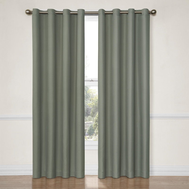 Blackout Curtain Single Panel, 52" W x 84" L, River Blue
