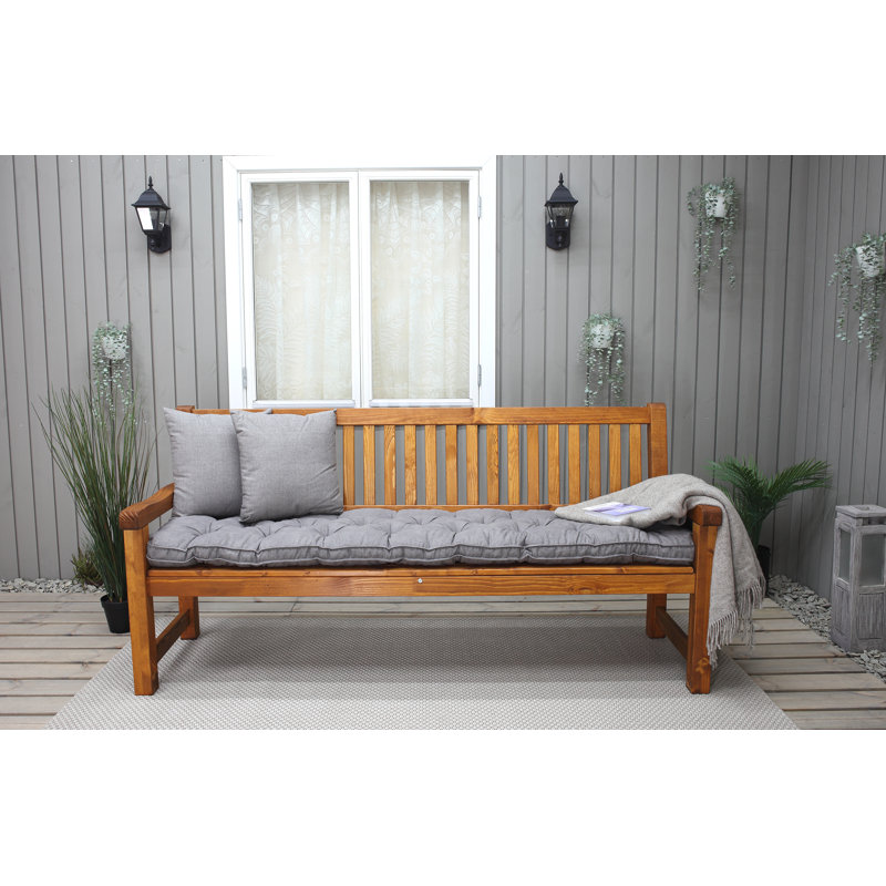 Ayomi Solid Wood Pine Outdoor Bench, Brown